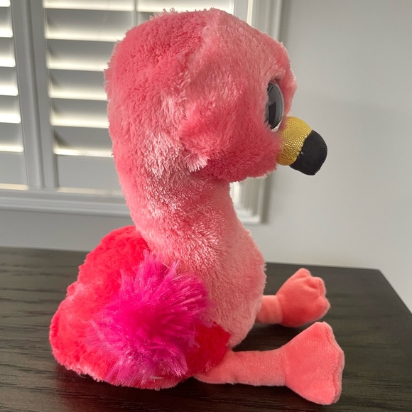 Ty Beanie Boos Pink Flamingo Plush Gilda 6” - Picture 5 of 5